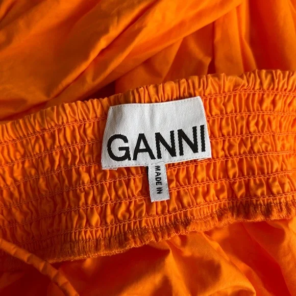 Ganni Strapless Orange Dress - Picture 8 of 8
